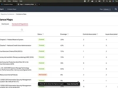 Revamped Compliance App: Enhanced Navigation and Functionality app b2b datatable hierarchy multilevel hierarchy saas search table ui ux webapp