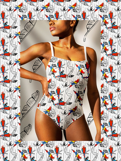 PATTERNFOLIO II - BEACHWEAR beachwear grapich design handmade illustration pattern surface design swimmwear textile tropical
