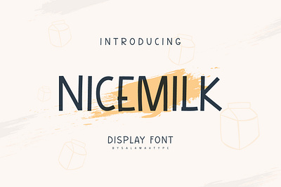 Nicemilk - Cute Font brand branding creative cute font design display font font graphic design logo logo font products typeface ui