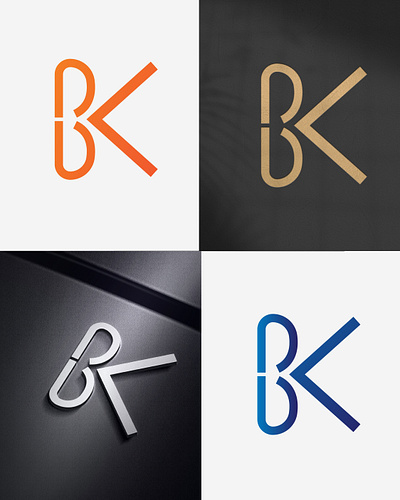 BK logo Mark bk logo branding colorful design graphic design icon letter mark logo logo design logo inspire logo type vector