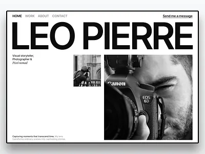 Photography Portfolio art branding camera design explore figma lens personal branding photography portfolio storytelling ui ux visual design web design