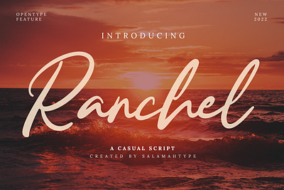 Ranchel Script Font brand branding creative design font graphic design logo logo font products script font typeface typography ui