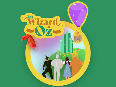 the Wizard of OZ 2d graphic design illustation movie fun art