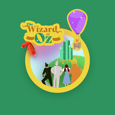 the Wizard of OZ 2d graphic design illustation movie fun art