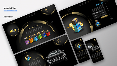 Maglub Website car dark mode design oil product design ui ux website