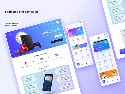 Faam App & Landing Page app application design landing page marketing mobile product design ui ux website