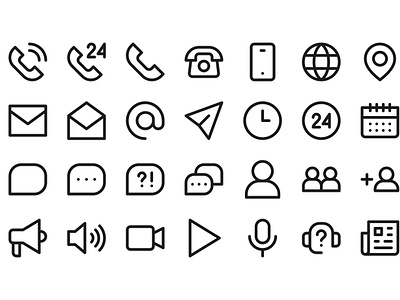 Communications UI Icons communication contact email icon icons phone symbols ui website