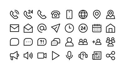 Communications UI Icons communication contact email icon icons phone symbols ui website