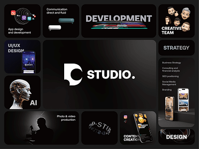 D-STUDIO - All our services in 1 shot agency apple bento branding clean minimalism service soft ui ux