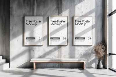 Free Posters Mockup advertising billboard branding concrete design display download free freebie graphic design logo mockup mockupcloud poster sign signage signboard wall