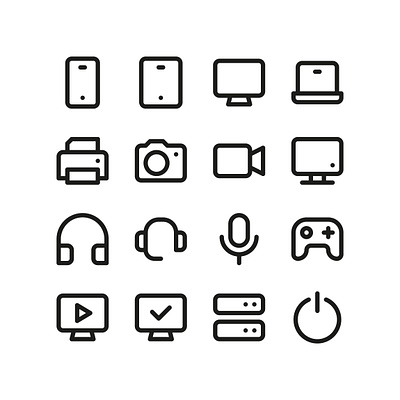 Devices UI Icons icon icons symbols ui ux vector