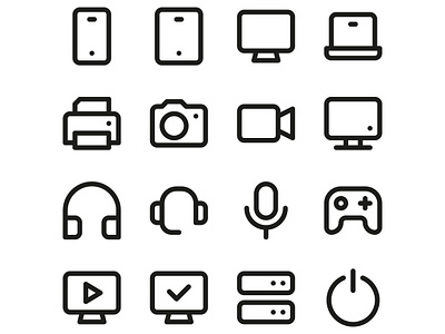 Devices UI Icons icon icons symbols ui ux vector