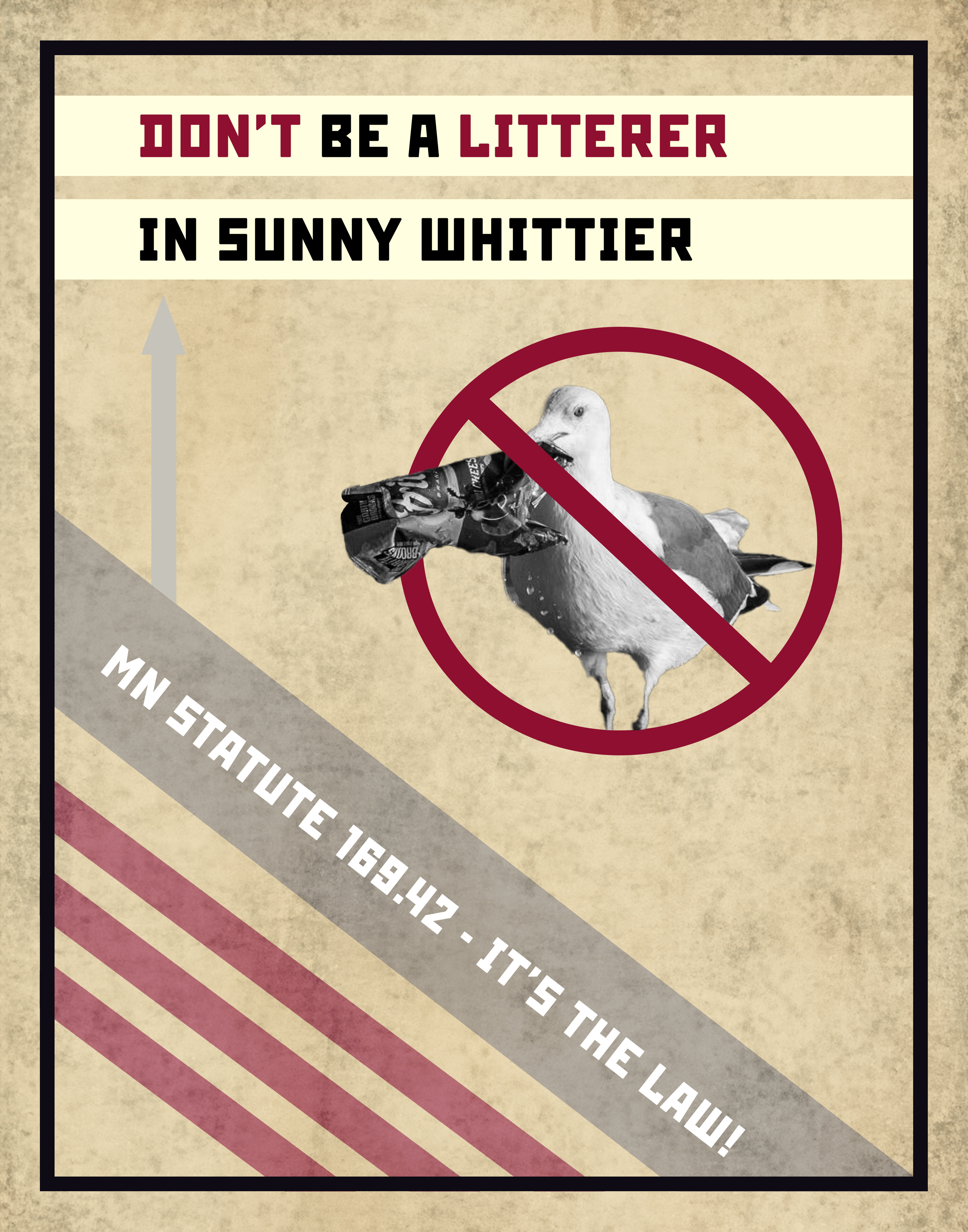 Don't Be A Litterer constructivism design environment government litter neighborhood poster psa public service announcement soviet constructivism