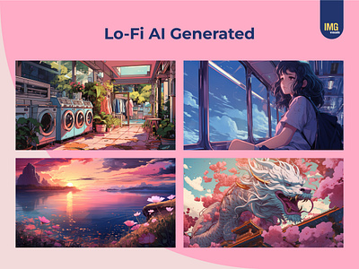 AI Generated Lo-Fi Illustrations ai ai generated artificial intelligence chill illustration lo fi lo fi illustration lofi midjourney prompt