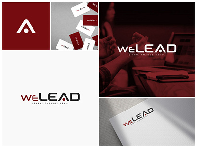 We Lead Logo Design a icon adobeillustrator branding brandlogo community creativelogo education graphic design leadership logo logo design welead
