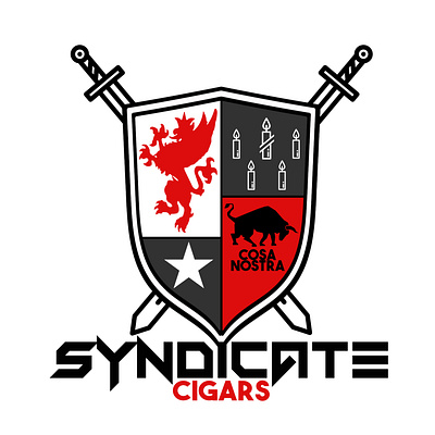 Syndicate Cigars branding cigars illustration logo smoke