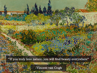 Beauty Everywhere flowers garden illustration inspiration nature painting poster quotable quote van gogh