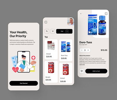 Pharmaceutical App app app design design figma design interface medical app mobileapp pharmarcy product design ui uiux uiux design ux ux design