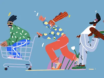 Characters 2d boy character girl illustration man