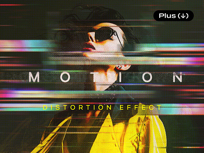 Motion Distortion Photo Effect distortion download effect futuristic glitch glitching lcd monitor motion photo photoshop pixelbuddha psd retro screen signal stripes template tv vhs