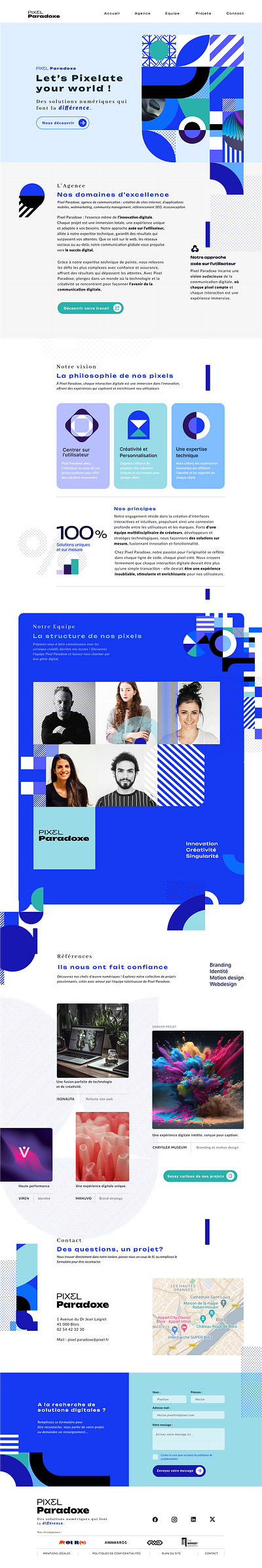 Pixel Paradoxe - Cefim design design web graphic design landing page ui uiux webdesign