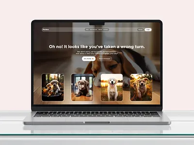 404 Error Page UI - Web Design 404 error page figma landing page pet shop ui uiux web design