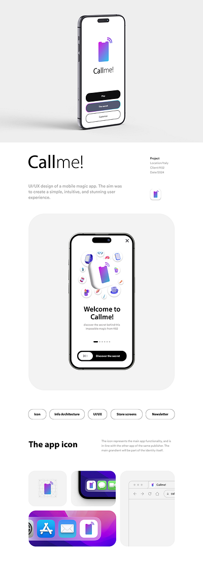 Callme! - Mobile App Design app design brand identity branding figma graphic design logo design mobile app prototype ui ux