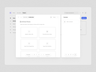 New document modal app design branding clean dashboard dashboard design minimal minimalist modal modal design new document notebook product design saas saas design ui ux web web app web app design web design