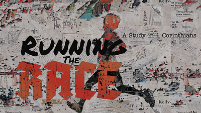 Sermon Series: Running the Race 1 corinthians bible branding church design faith graphic design hope illustration jesus logo paper race running