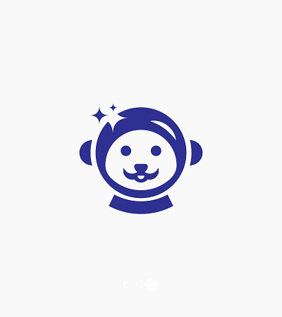 ( SALE ) Space Dog animal astronaut character dog galatic logo mascot minimal puppy rocket space universe