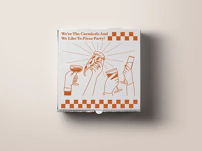 Wedding Pizza Box Design illustration pizza wedding