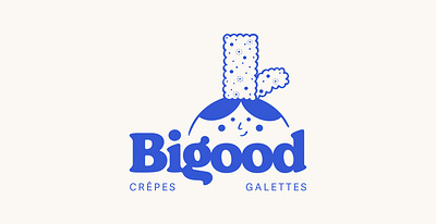 Bigood - Crêperie nomade branding crêpe galette illustration logo