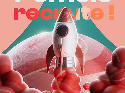 Rocket 3D illustration 3d graphic design motion graphics