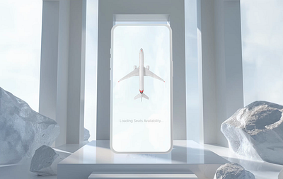 Flight Booking Seat experience 3d airbus airlines airplane animation c4d clean creative design flight interaction ios minimal motion motion graphics seats select seat ui ux white