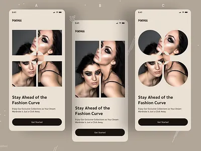 Onboarding Session App UI Design brown fashion app fashion onboarding app fashion onboarding app ui fashion uidesign fashion uiux makeup app makeup ui design onboarding app onboarding app ui onboarding app ui design onboarding design onboarding ui ui design app uiux