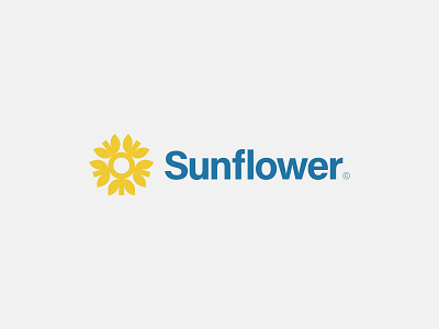 Sunflower branding clean design graphic design illustrator logo mark minimal