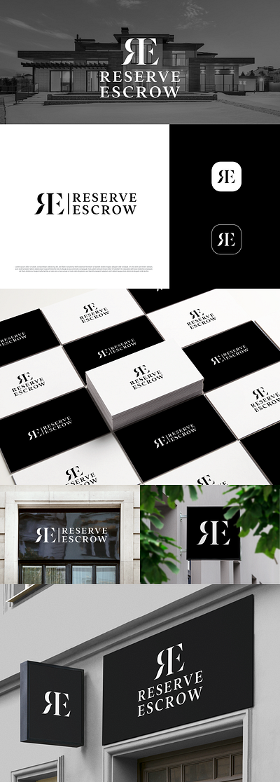 Reserve Escrow | RE Logo aminfarouk blackandwhite brand branding graphic design logo logobranding logoinspiration logomark logos luxurylogo mark minimalistlogo realstate relogo reserveescrow zonecraft zonecraftgraphics zonecreative