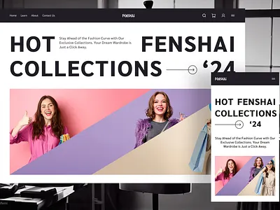 Fashion Hero Section with Mobile fashion fashion app fashion hero section fashion landing page fashion landing page ui design fashion lansing page ui fashion mobile design fashion mobile ui fashion ui mobile design mobile ui design uidesign uiux