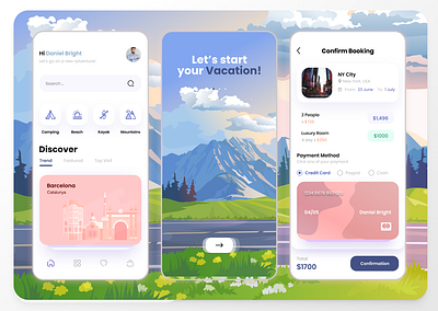 Vacation app appdesign design inspiration inspo mobile mobileapp uidesign userexperience userinterface uxui vacation