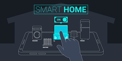 Step into the future with a smart home! 📱🏠 art connected home convenience efficiency flat illustration future living home automation home control illustration innovation internet of things iot modern living smart appliances smart devices smart home tech savvy technology vector vector illustration