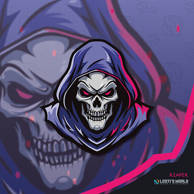 Reaper Logo branding esports gaming graphic design illustration logo masco mascot twitch youtube