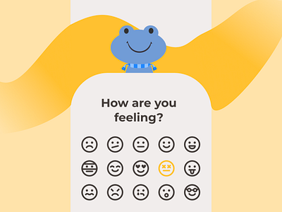 Froggy: Your Mood Journal app design avatar graphic design journal app mental health ui