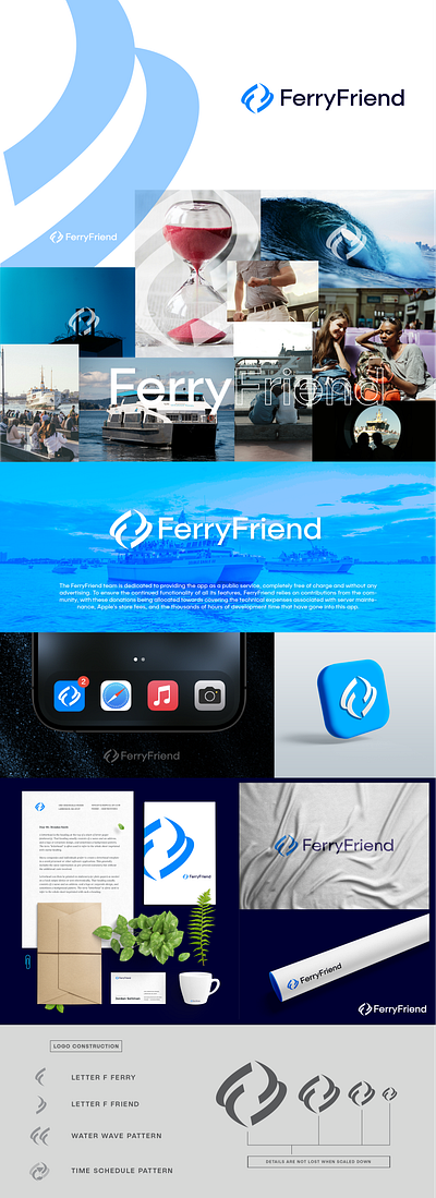 FerryFriend | FF Logo brand branding design ff fflogo ffmonogram identity letterf letterfflogo letterflogo logo logodesign logodesigner logoidentity logos modernlogo monogram wavelogo zonecraft zonecraftgraphics