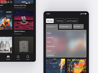 Daily UI 091 - Curated for you 091 app branding curated for you dailyui design figma for you genres graphic design icon illustration logo music streaming ui ux