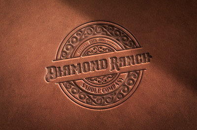 Diamond Ranch Saddle Co. Logo Design branding dearabbiedesign dearabbydesign logodesign westernbrand westernlogo