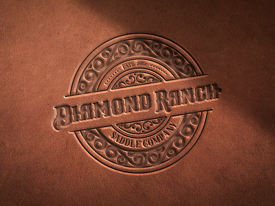 Diamond Ranch Saddle Co. Logo Design branding dearabbiedesign dearabbydesign logodesign westernbrand westernlogo