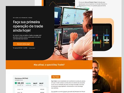 Landing Page - Banco Inter + Capita banco inter branding cards curso online dashboard design graphic design illustration landing page landing page curso landing page inter landing page website logo page ui vector website