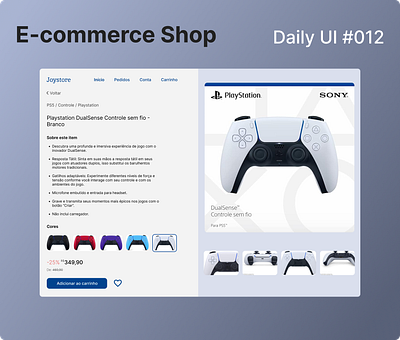 Daily UI 012 - E-commerce Shop branding dailyui design ui