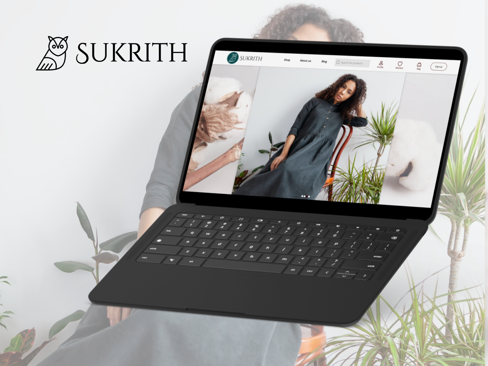 Sukrith- A Sustainable Clothing Website brand identity branding casestudy clothing design designer ecommerce figma graphic design logo typography ui ui ux designer uidesign uiux uiuxdesign ux web website website design