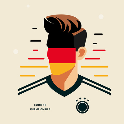 Germany national football team player european championship graphic design illustration